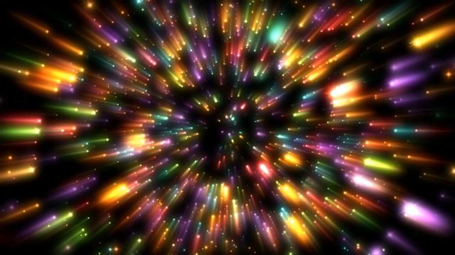 FLYING THROUGH SPACE MULTI COLORS THREE D NEON SPARK WALLPAPER BACKGROUND | 4k RELAXING SCREENSAVER