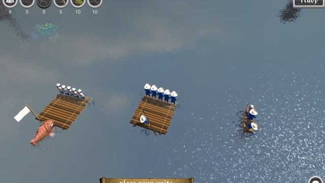 Самая лучшая тактика в Stupid raft battle simulator. смотреть онлайн