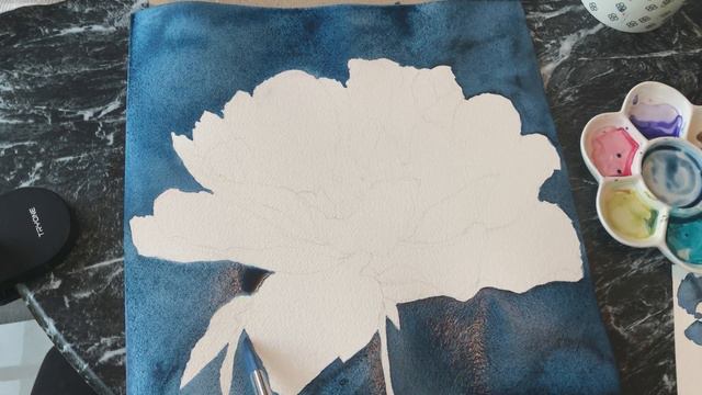 How to paint a giant peony in watercolor смотреть онлайн