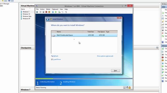 Install Windows 7 on Virtual Machine using Hyper-V смотреть онлайн