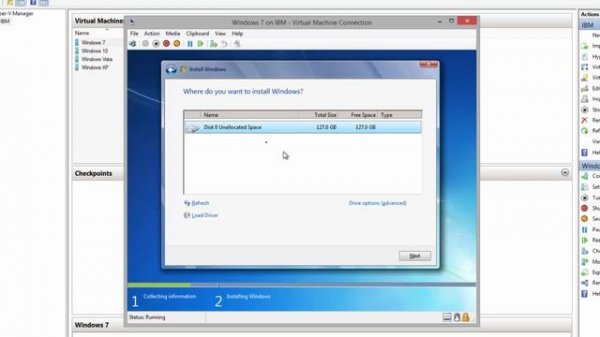 Install Windows 7 on Virtual Machine using Hyper-V
