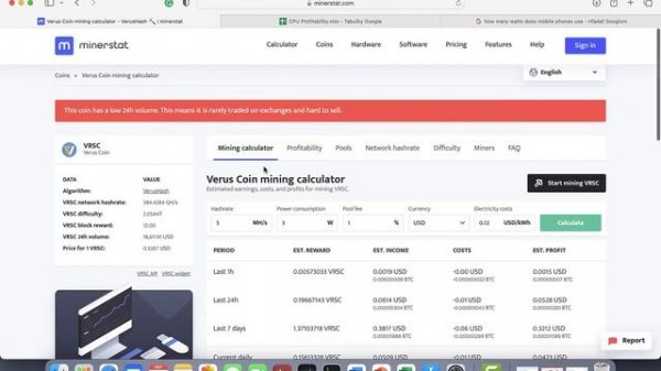 Verus Coin Mining | Which phones are the most profitable?