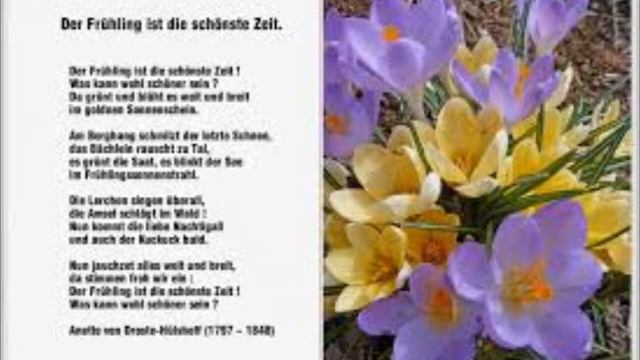 Der  Frühling  Ist  Die  Schönste  Zeit       Annette  Von  Droste  Hülshoff