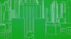 Green Screen City Houses Animation Effect Chromakey Overlay Футаж Город Дома Эффект хромакей
