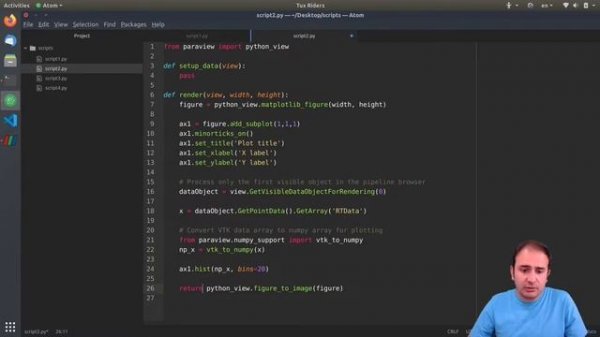 Using Matplotlib inside ParaView Python View to plot graphs, charts, and histograms [On Demand 11]