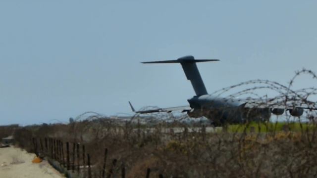 Takeoff Larnaca LCA C-17 Globemaster III смотреть онлайн
