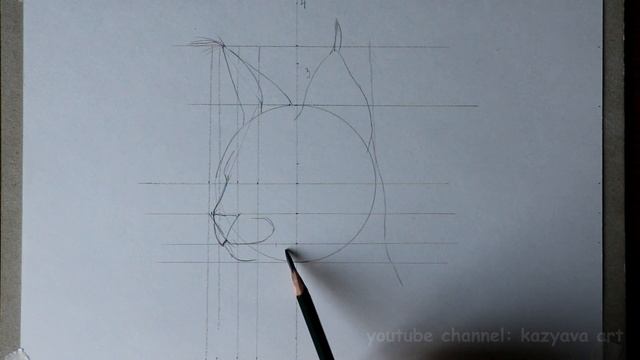 Как нарисовать голову КАРАКАЛА карандашом. Мастер-класс смотреть онлайн