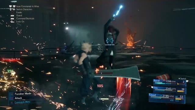 Cloud-Tifa-Barret VS Reno-Rude ▲ FINAL FANTASY VII REMAKE смотреть онлайн