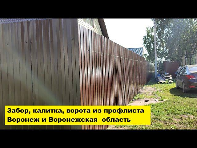 Забор, калитка, ворота из профлиста Воронеж и Воронежская область. смотреть онлайн