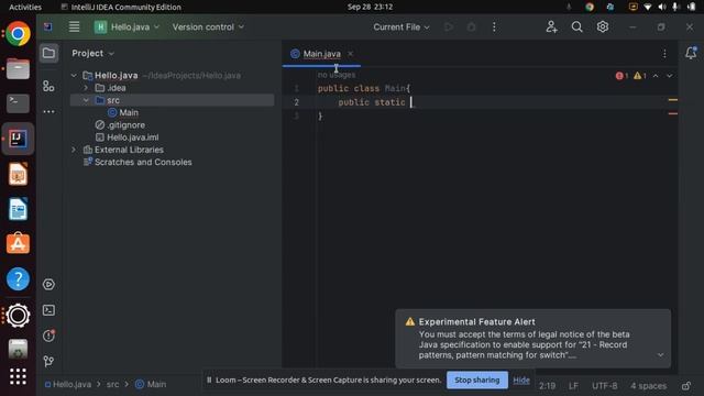 Hello World in Java using intellij смотреть онлайн