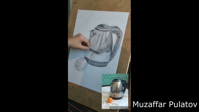 Drawihg. Натюрморт из двух предметов. D.Mamatov. смотреть онлайн