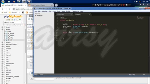Menampilkan data Mysql Ke format JSON смотреть онлайн