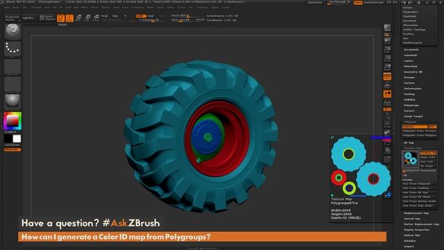 #AskZBrush: “How Can I Generate A Color ID Map From Polygroups?”