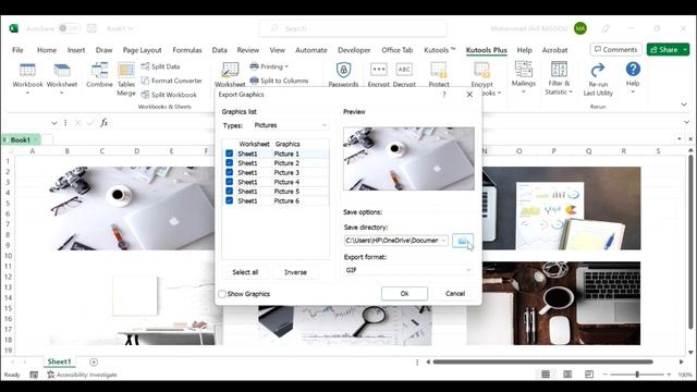 Export All Images At Once From Excel With Kutools For Excel