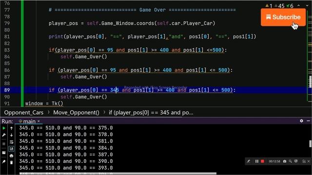 Car Game using tkinter python in Tamil | Tkinter python in Tamil смотреть онлайн