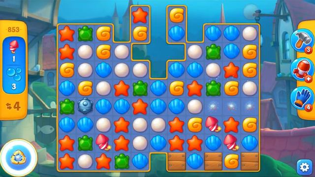 Fishdom - Level 851 - 855 - Gameplay