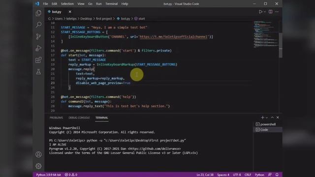 #13 Inline Keyboard | InlineKeyboardMarkup | InlineKeyboardButton | How To Code A Telegram Bot смотреть онлайн