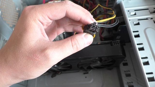 Как подключить видеокарту через 6 pin PCI-e на Molex кабель переходник смотреть онлайн