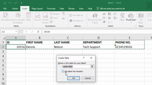 Create Database and Data Entry Form in Excel смотреть онлайн