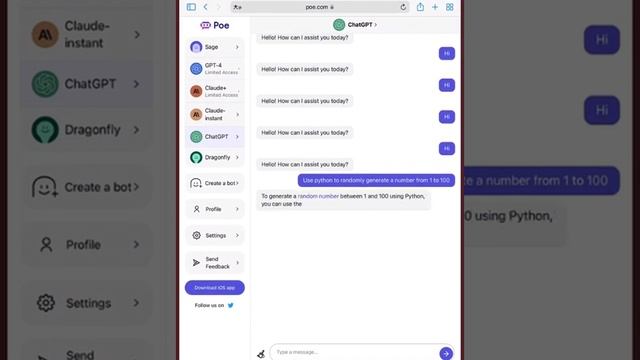 ChatGPT: python program 5 (Random number) смотреть онлайн