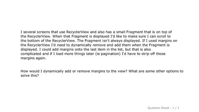 Android : How to add margins to a RecyclerView for the last element? смотреть онлайн