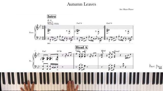 Autumn Leaves /Jazz Solo Piano/ Free transcription / arr.HansPiano смотреть онлайн