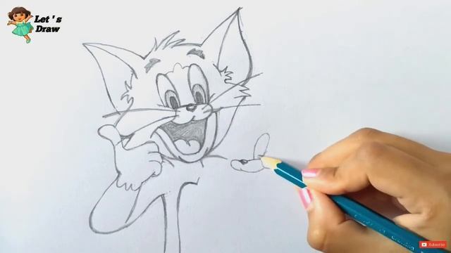How to draw Tom and Jerry step by step || Friendship day drawing easy смотреть онлайн