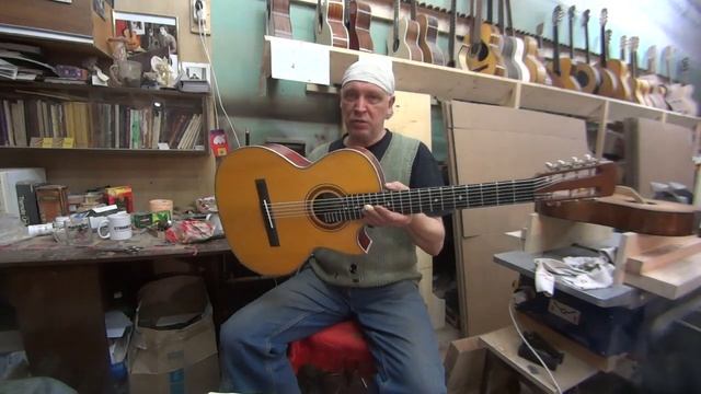 Обзор Антоном Хориным 7-струнной гитары модели "Шуляковский-Высоцкий" из бука, гитара в продаже. смотреть онлайн