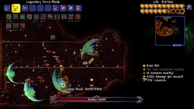 Terraria 1.4.4.7 / Master Mode / Melee / Golem / П.4 смотреть онлайн