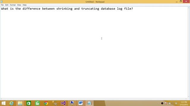 SQL Server | What is the difference between shrinking and truncating database log file смотреть онлайн