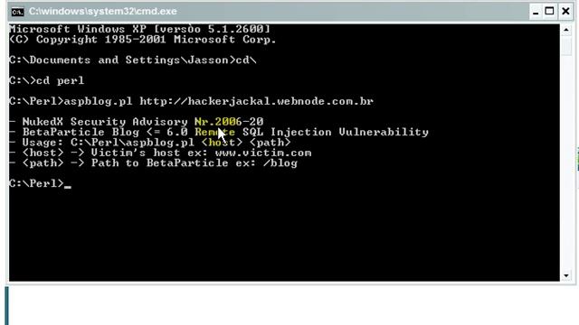 Derrubando Sites: Ataque SQL Injection via PERL. смотреть онлайн