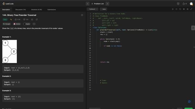 LeetCode 144 - Binary Tree Preorder Traversal: A Microsoft Journey смотреть онлайн