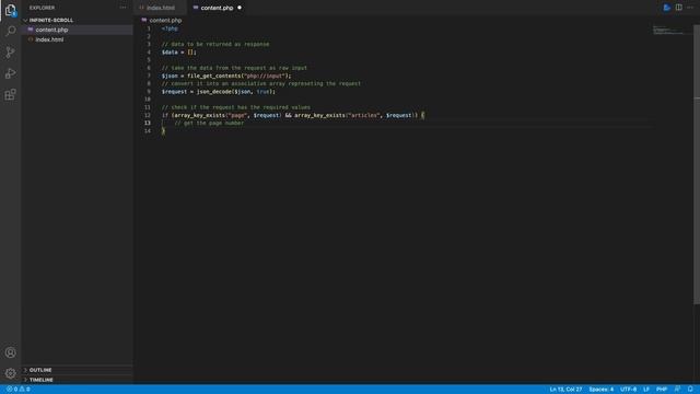 Implement simple infinite scrolling with JavaScript and PHP смотреть онлайн