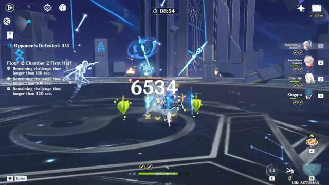 Genshin Impact - Moment Of Syzygy March 2024 - Spiral Abyss Plummeting Moon - Waning - Floor 12 смотреть онлайн