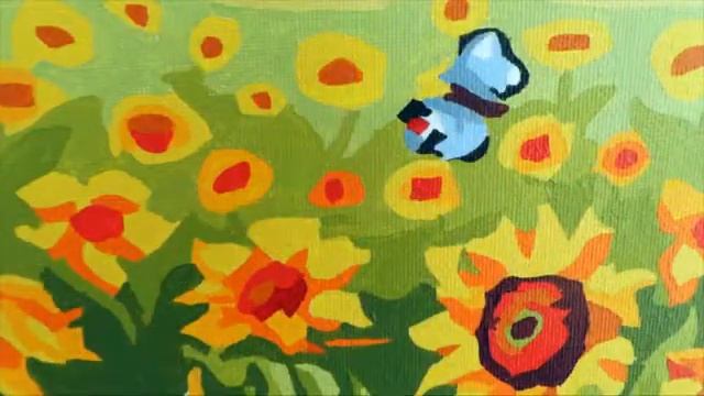 Рисуем картину по номерам DIY из Алиэкспресс. Painting by numbers. Подсолнухи. смотреть онлайн