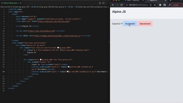 x-on in Alpine Js смотреть онлайн