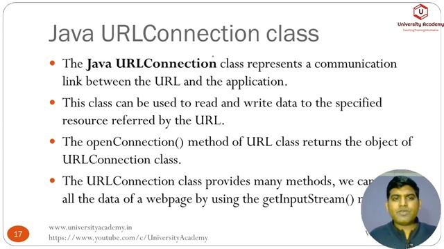 WT48: Java Networking |Java URL | URLConnection class | HttpURLConnection | InetAddress class смотреть онлайн