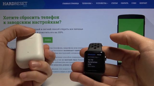 Как подключить наушники Xiaomi Mi Earphones Lite к часам Apple Watch — Сопряжение смотреть онлайн