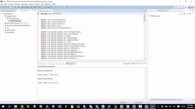 Running Hadoop Word Count Java sample on Windows using Eclipse and the Syncfusion Big Data Platform смотреть онлайн