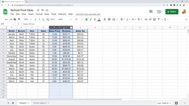 How to Refresh a Pivot Table in Google Sheets смотреть онлайн