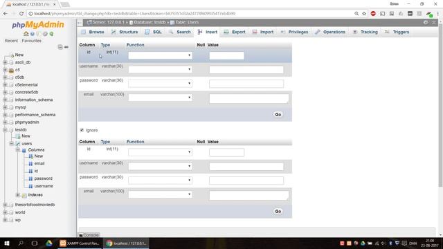 How to insert data in a database using PHPMyAdmin смотреть онлайн