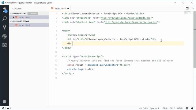 What is the querySelector Method in JavaScript? | Document.querySelector() Explained смотреть онлайн