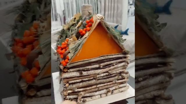 Домик из веток. Поделка в детский сад. смотреть онлайн
