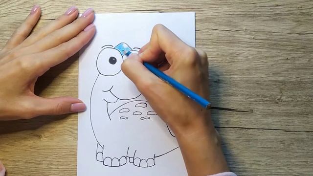 Познавательное рисование для детей с KIDS CLUB ARTY. Видеоурок. Простой рисунок. Динозаврик смотреть онлайн