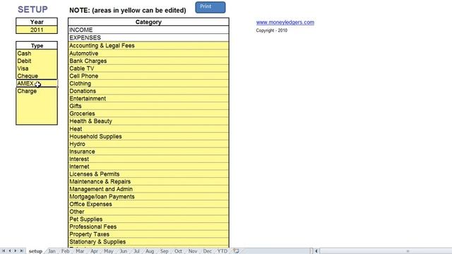 Easy to use Excel Bookkeeping Spreadsheet for Personal, Small Business, or Projects. смотреть онлайн