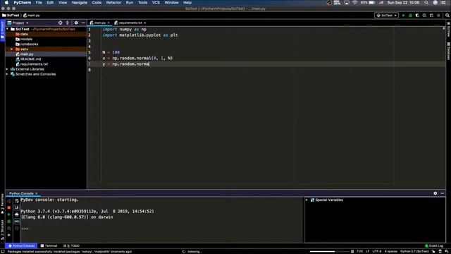 Hands-On Application Development with PyCharm | 11. Turning on Scientific Mode смотреть онлайн
