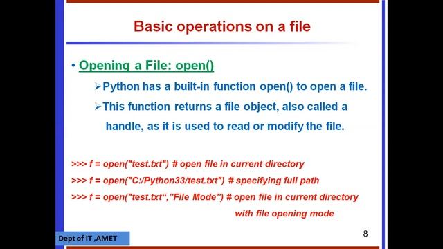 Python File Handling -By Prabhu Shankar смотреть онлайн