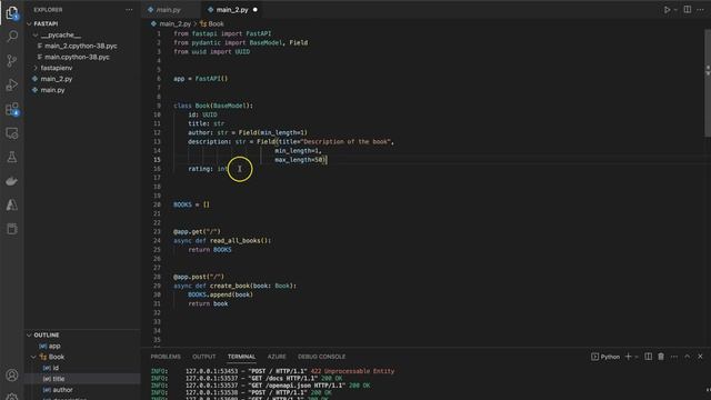 FastAPI Complete Course - CRUD App - Adding Validations using Pydantic Field #fastapi смотреть онлайн