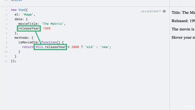 Vuejs 2 - Exercises String interpolation methods and directives - 010 смотреть онлайн