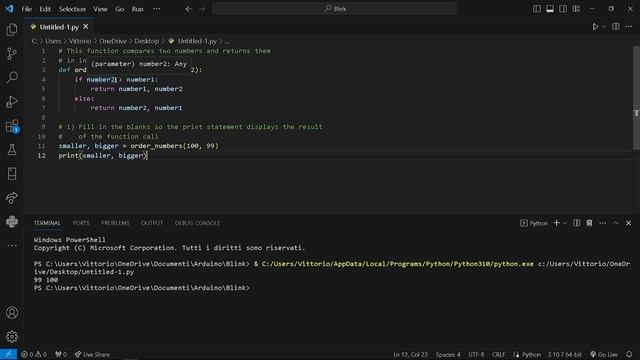 Python Tutorial - Ordinare Numeri con una Semplice Funzione смотреть онлайн